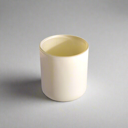 2.5oz Matte Cream Candle Glass