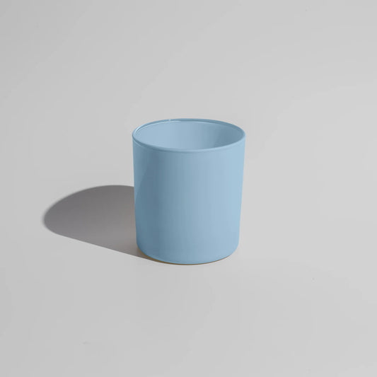 8 oz Matte Powder Blue Candle Glass