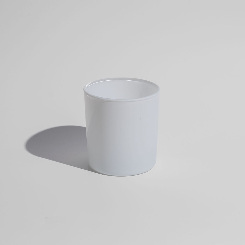 8oz Matte White Candle Glass