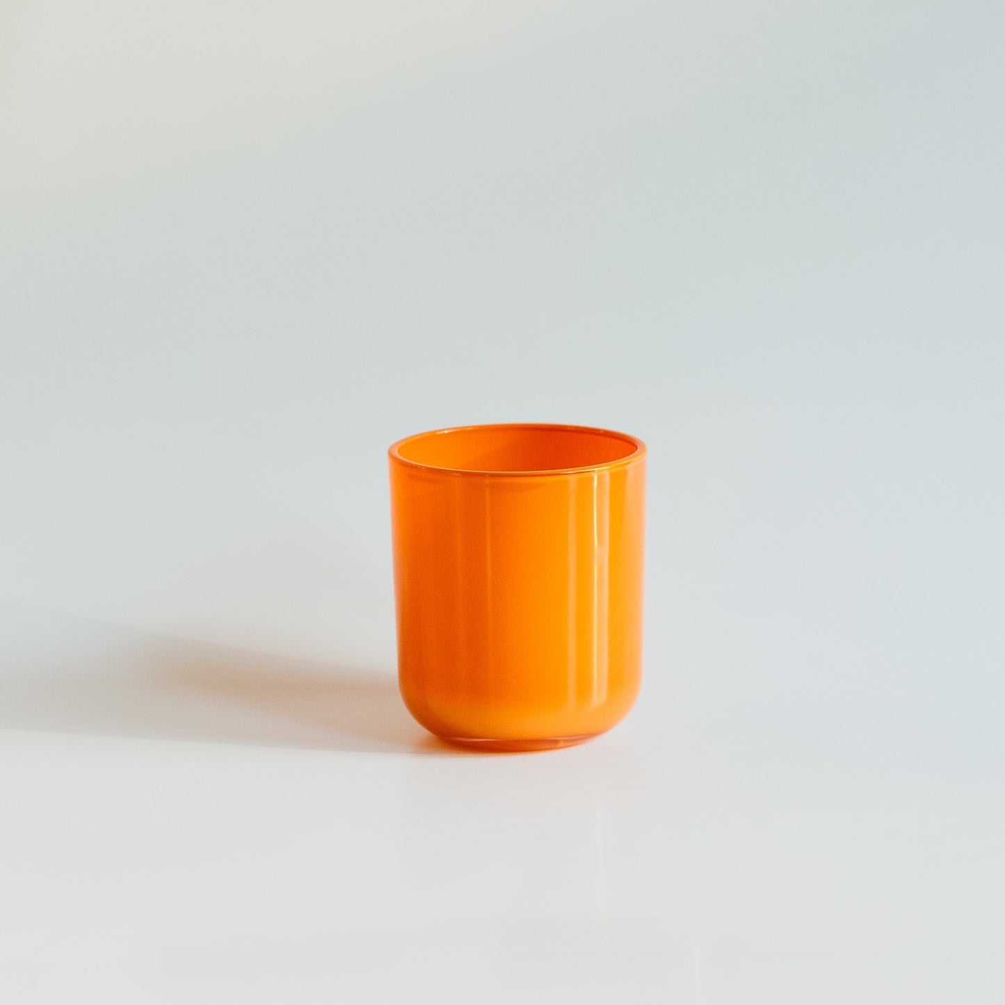 8 oz Glossy Orange Candle Glass