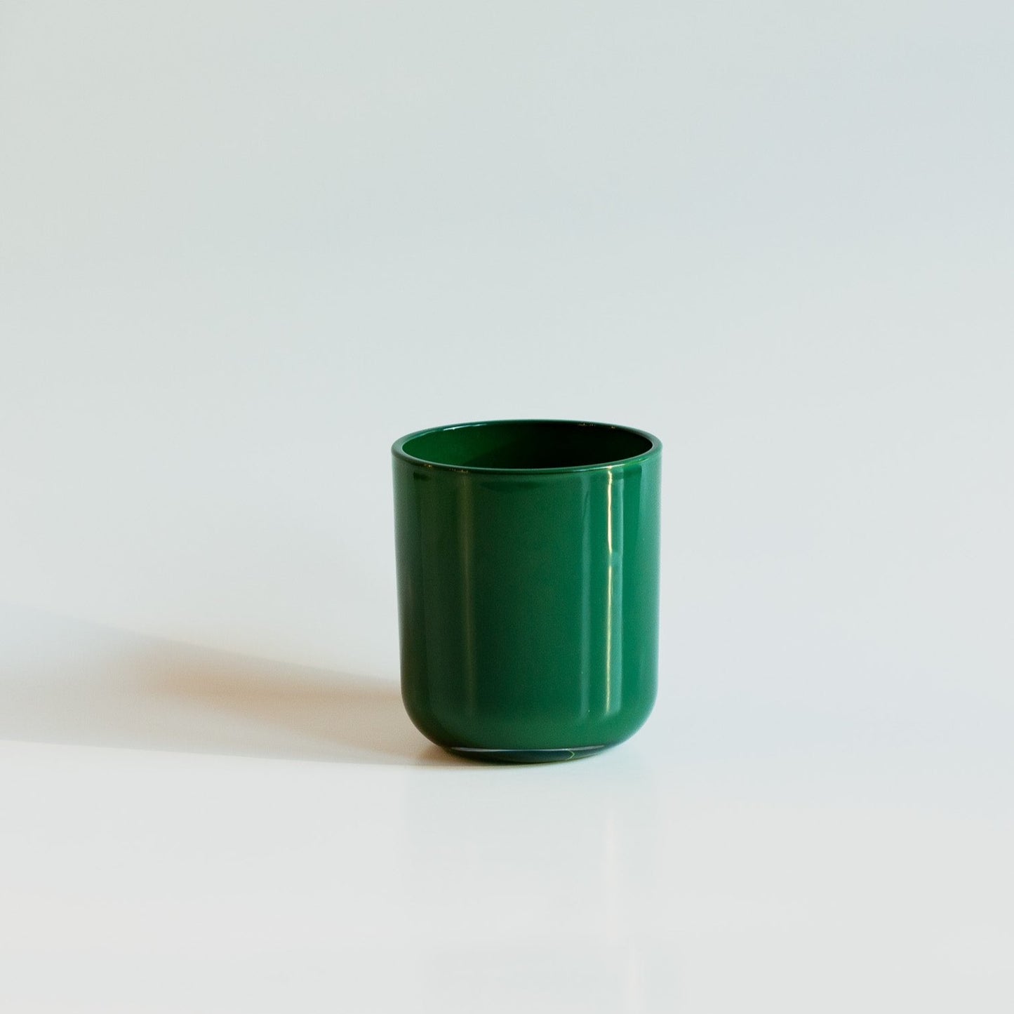 8 oz Glossy Green Candle Glass