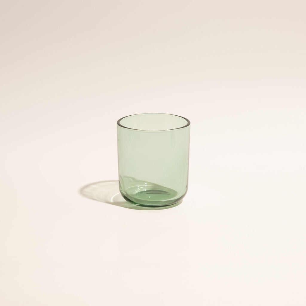 13oz Transparent Green Candle Glass