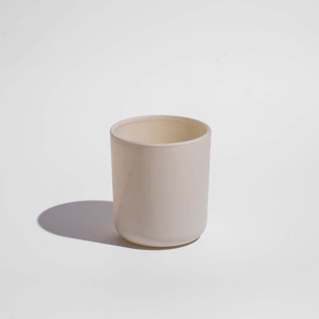 13oz Matte Cream Candle Glass