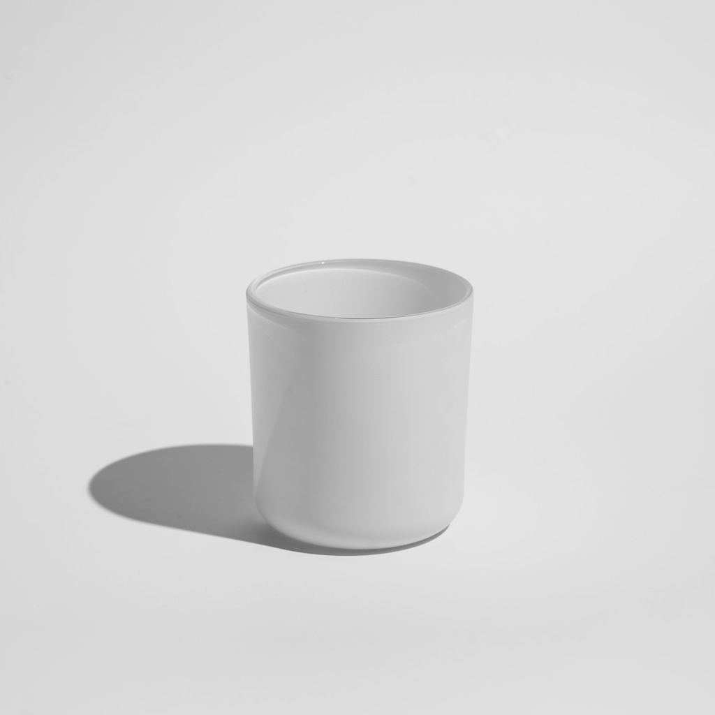 13oz White Matte Candle Glass